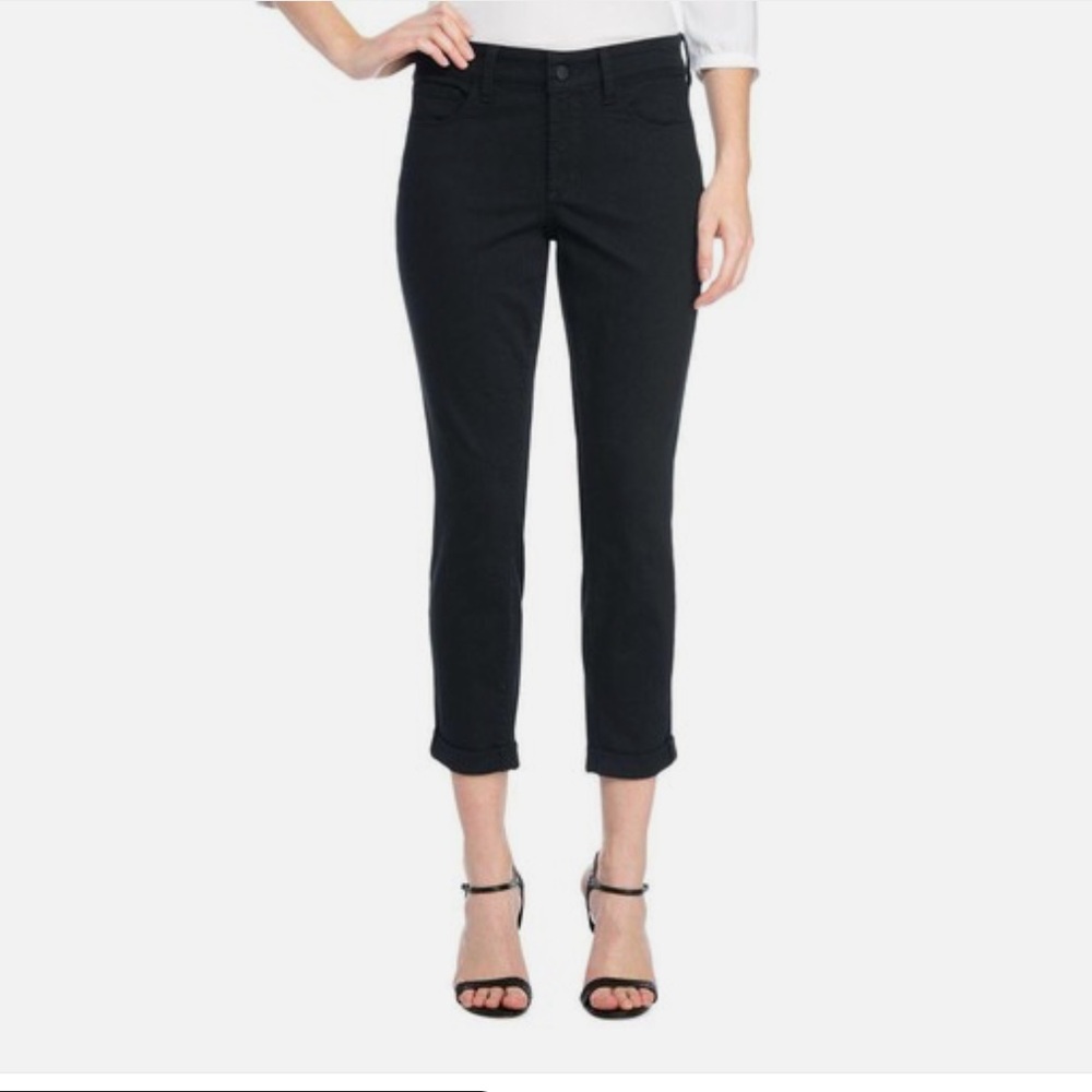 NYDJ Alina Convertible Ankle Black Wash Jeans - Size 6
